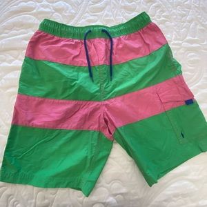 Mens Polo Ralph Lauren Swim Trunks Pink Green size S